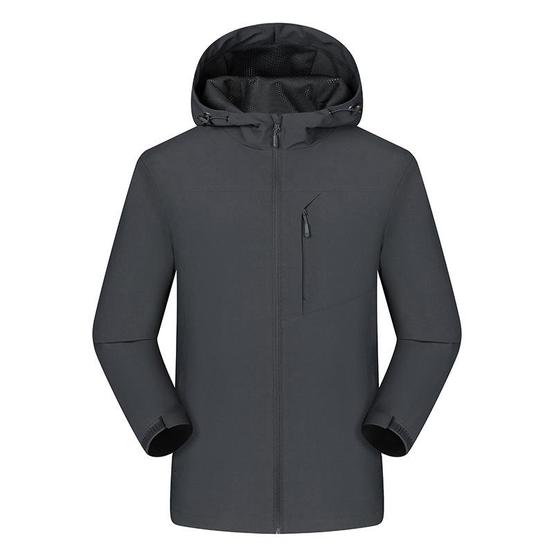 

Мужская ветровка с капюшоном D21: Легкая, ветрозащитная, водонепроницаемая куртка для занятий спортом на открытом воздухе весной и осенью XL