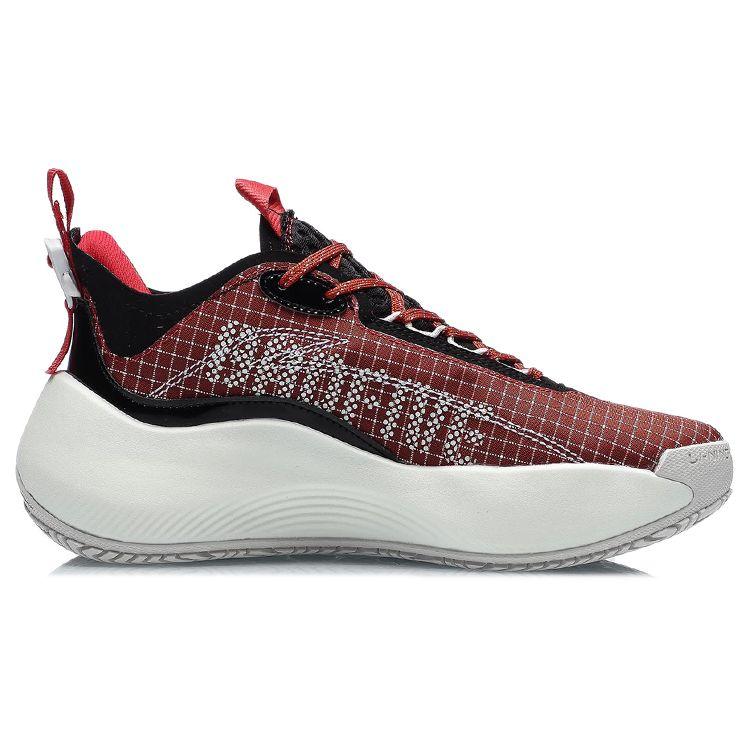 Li Ning BD5 Street Sole Non-Slip Shock Absorption Low-Top Basketball Shoes Women Sneaker Chinese-Painting-Red AGBR002-2