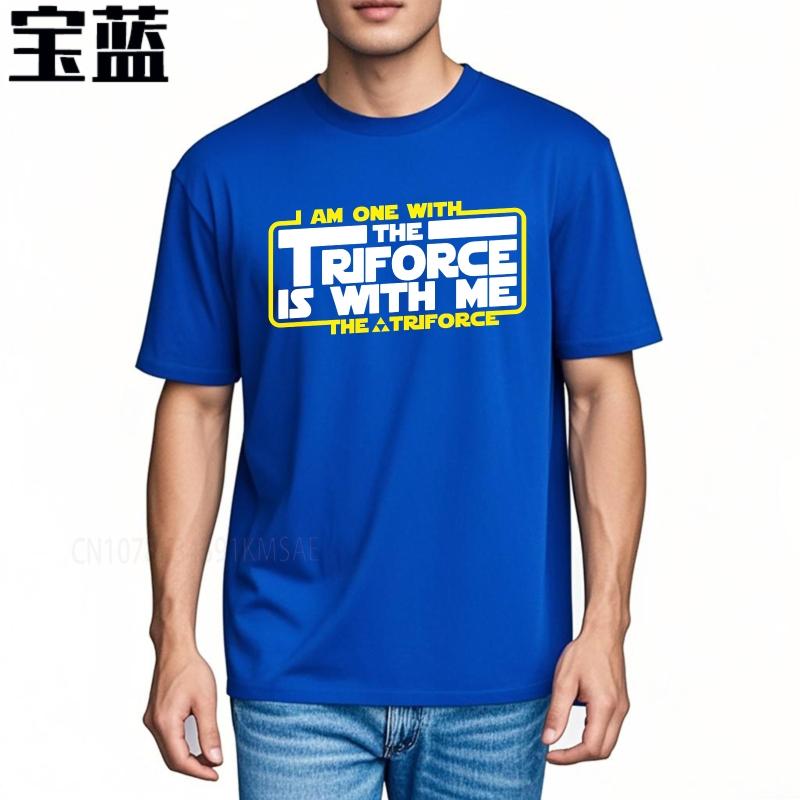 Plus Size summer Men t shirt I Am One With The Triforce Is With Me Short Sleeve Workout ONeck Teeshirt cotton teeshirt for him