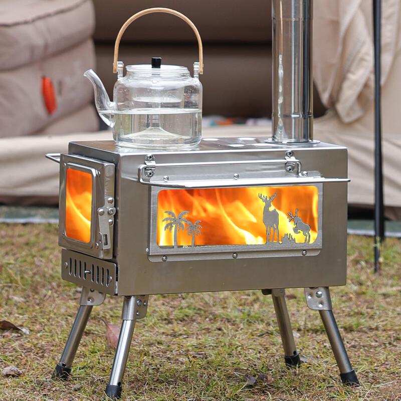Portable Folding Stainless Steel Camping Wood Stove