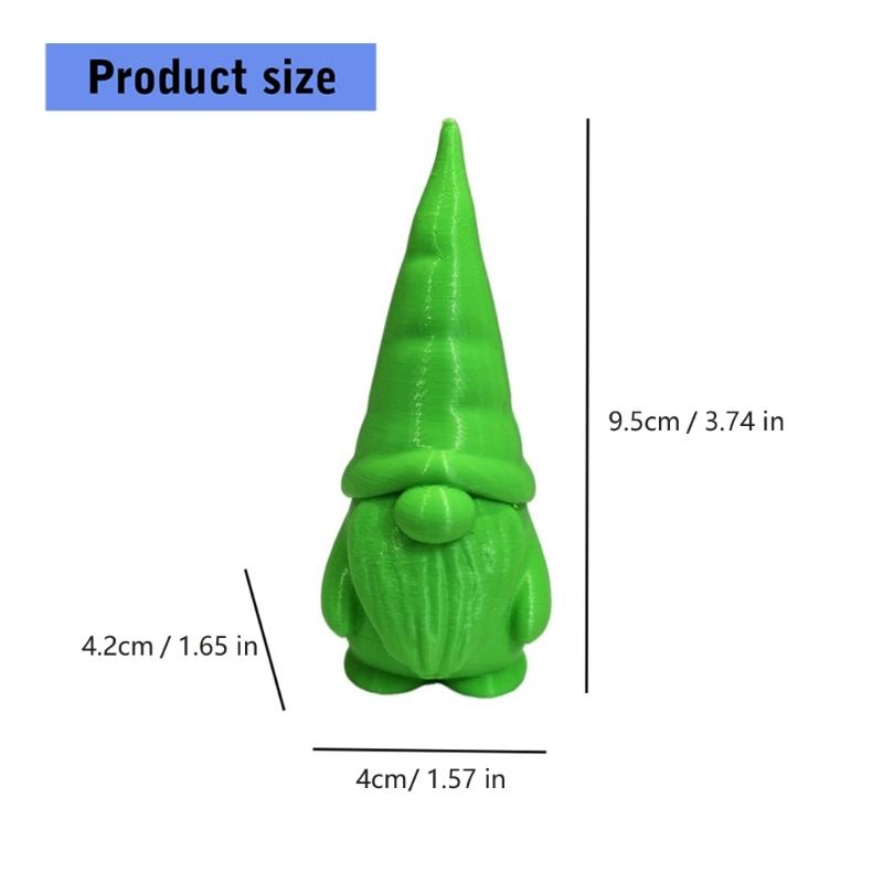 Holiday Tabletop Dwarf Decoration Colorful Artistic Design Santa Elf Figurine Safe Entryway Display Piece