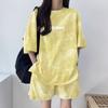 Women's Loose Fit Two Piece Tracksuit Short Sleeve T-Shirt High Waist Shorts Set