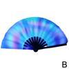 33cm Large Folding Hand Rave Fan Chinease/Japanese Gifts Fan Dance Music Colorful Fan Festival Fan Gradient Reflective Fold