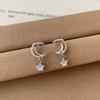 Crystal Butterfly Droplet Earrings Light Luxury Ladies' Ear Accessories Zircon Ear Stud  Wedding