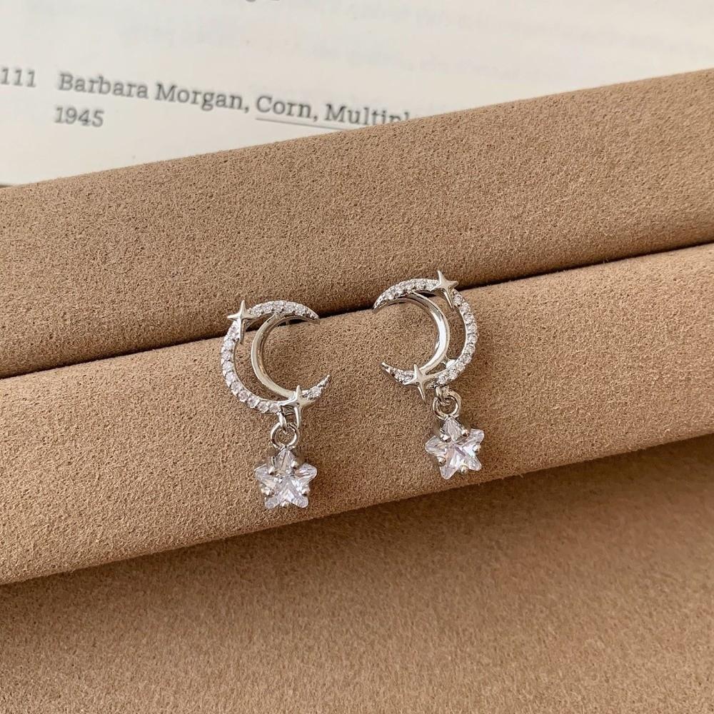 Crystal Butterfly Droplet Earrings Light Luxury Ladies' Ear Accessories Zircon Ear Stud  Wedding