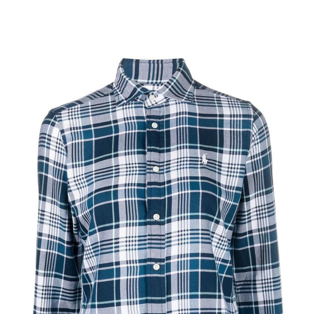 Polo Ralph Lauren Plaid Casual Long Sleeve Shirt Women Shirts Blue 211870710-001