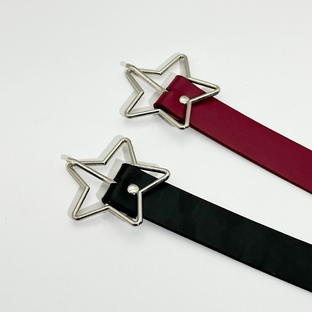 PU Leather Star Rivet Belt Gothic Men Belt Fashion Y2K Belt  Unisex