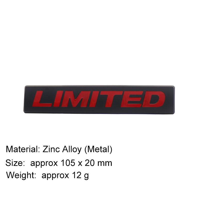 3D Car Styling Limited logo car Hood Fender trunk Rear Bonnet Nameplate Decal Emblem Badge Sticker