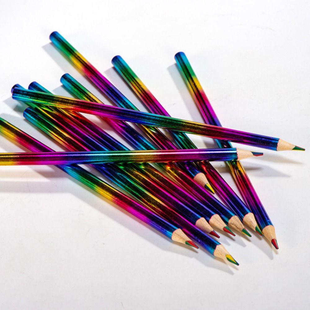 12Pcs Drawing Colored Pencil Set Painting Multi-color Pen Graffiti Rainbow Pencils School Supplies