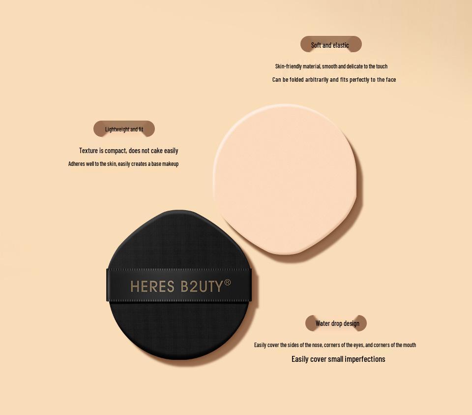 Hreese Camellia Clear Long-lasting BB Cushion: No Smudge, No Cake, Lightweight, Large Capacity Foundation.