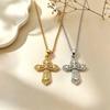 Korean Elegant Zircon Arrow Cross Necklace - Stylish Clavicle Chain, Niche Light Luxury Jewelry