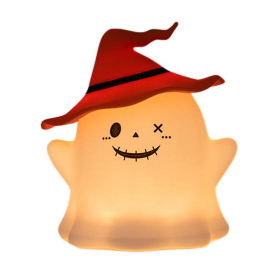 Night Light Ghost Face Design LED Energy-Saving Ambient Light Portable Compact Soft Light Source Pat Light Halloween Party Decor