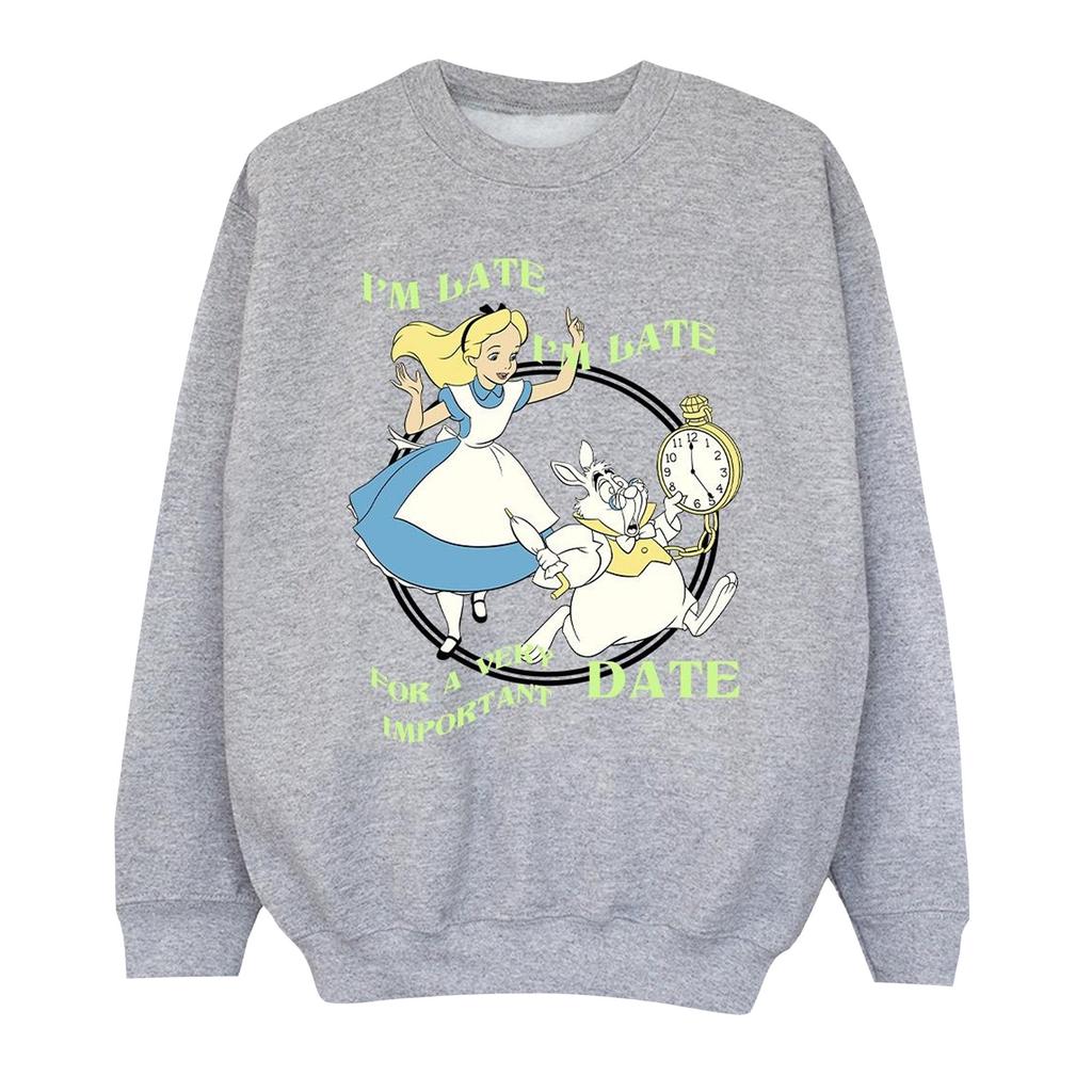 Disney Girls Alice In Wonderland IÂ´m Late Sweatshirt