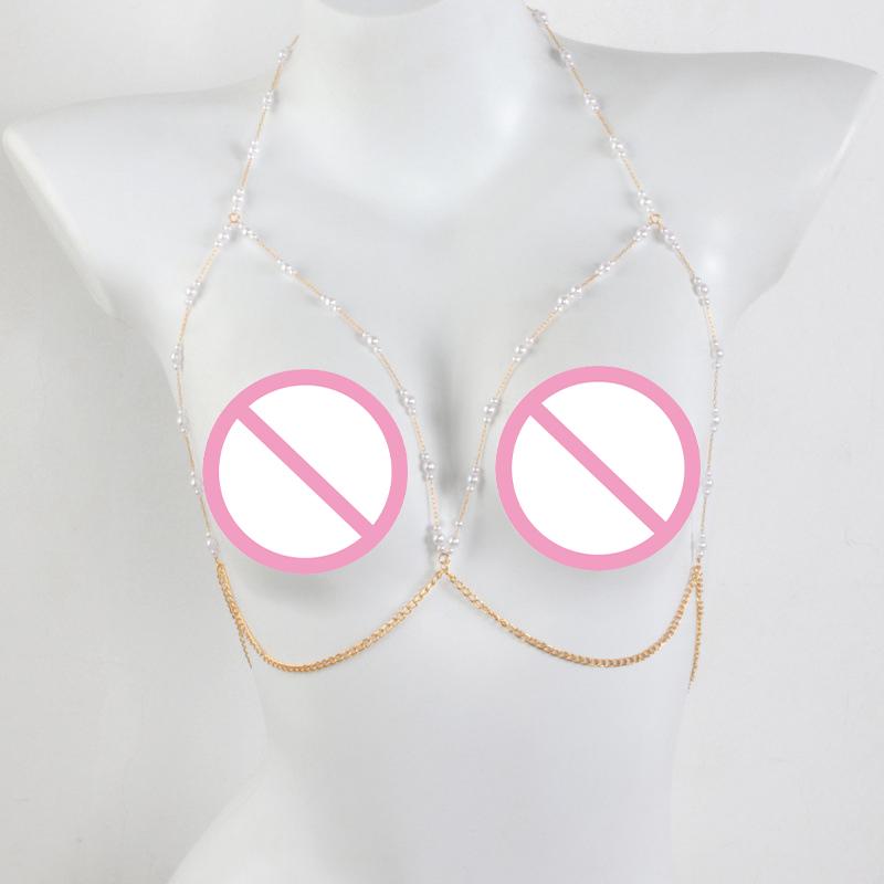 Halter Necklace Trend Jewelry Bra  Chest Chain Necklace Nightclub Sexy Body