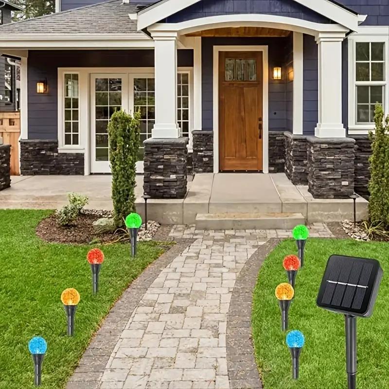 15/20/30LED Açık Hava Güneş Enerjili Kabarcıklar Çim Lambası Dizisi Peyzaj Dekorasyonu IP65 Su Geçirmez Led'ler Bahçe Avlusu için Güneş Enerjili Kazık Işıkları