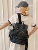 Korean Color Block Retro Stripe Backpack - Versatile, Large Capacity School & Casual Bag