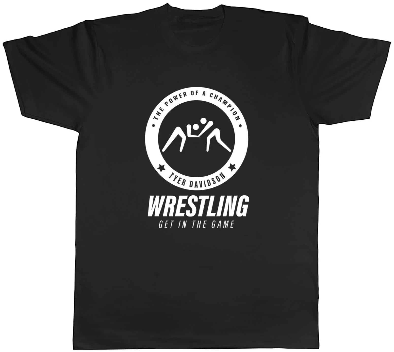 Personalised The Power Of A Champion Wrestling Sport Men Unisex T-Shirt Tee Gift S