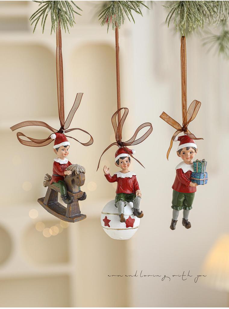 Colorful Retro 3D Resin Bell Pendant for Christmas Tree Decoration