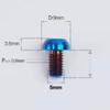 1 PC Various Color M5 X 8 9 10 12 14 16 18 20 25mm GR5 Titanium Alloy A2 Mushroom T25 Torx Head Screw Bolt for Bike DIY