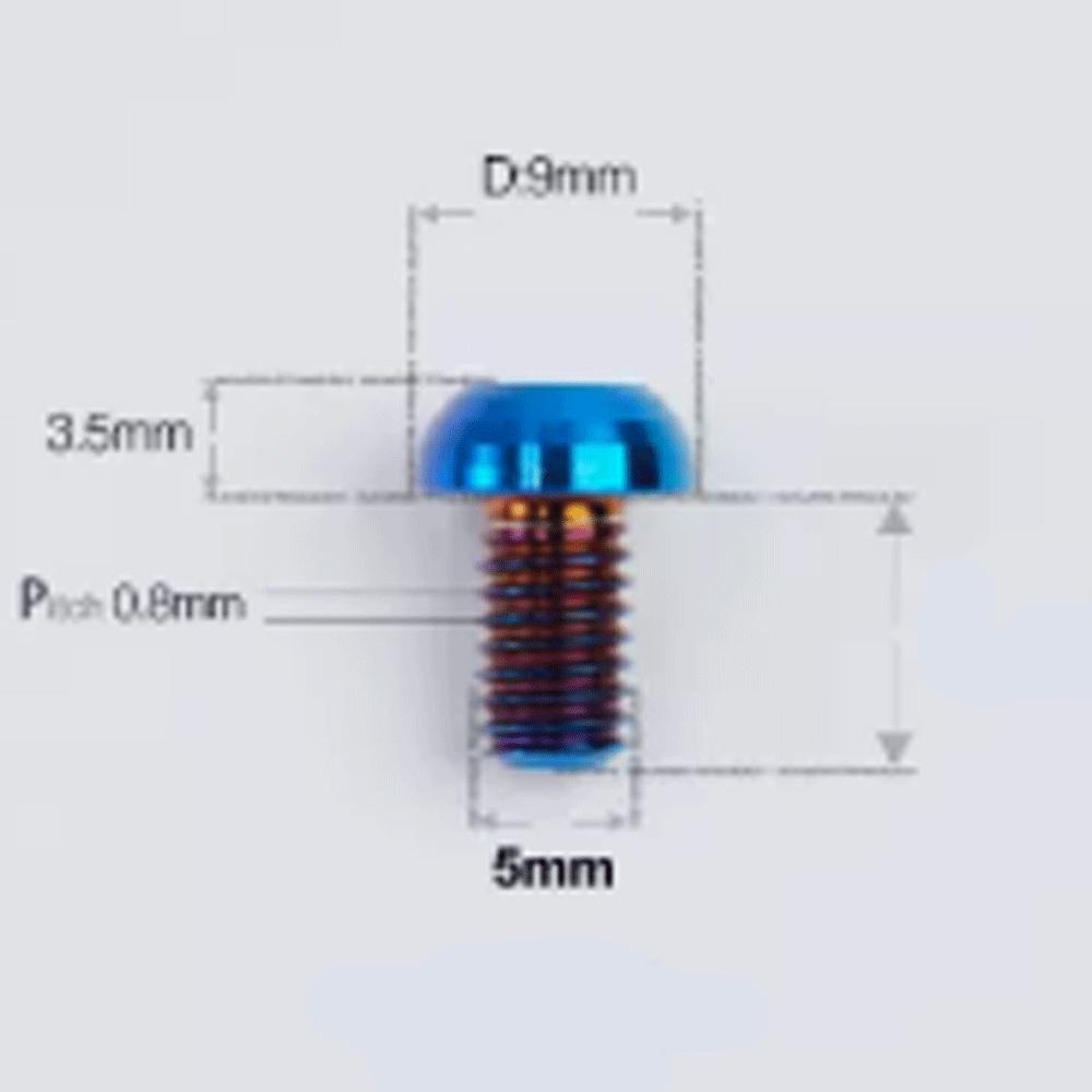 1 PC Various Color M5 X 8 9 10 12 14 16 18 20 25mm GR5 Titanium Alloy A2 Mushroom T25 Torx Head Screw Bolt for Bike DIY