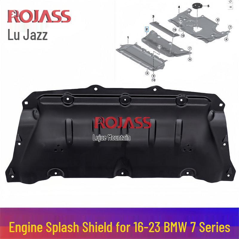 

Compatible with BMW 5, 6, 7 Series: Engine G38, Transmission G32, Radiator 740/750, Chassis G12 Underside Protection Plate Engine Protection Plate [Fiber Fleece] 871#