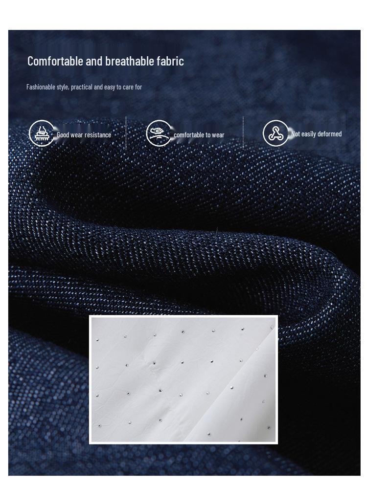 Women's Fashionable Spring 2025 Suit: Stylish Shirt, Denim Vest & Wide-Leg Pants Set YF2551