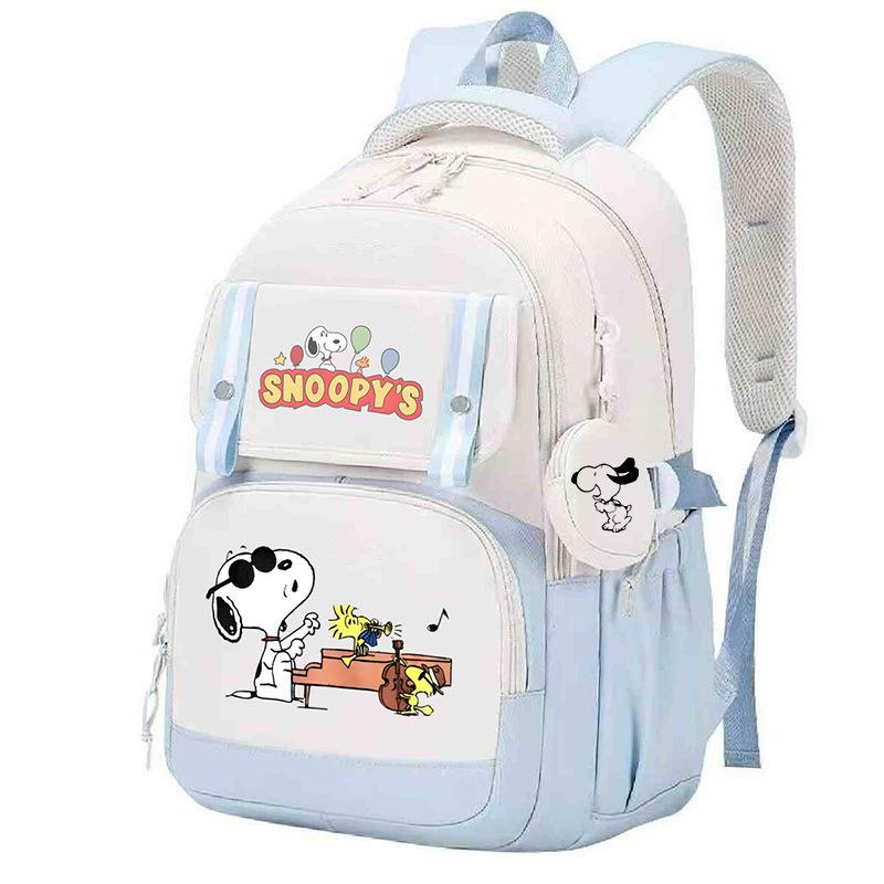 Large Capacity Schoolbag with Shoulder Strap; Student Three-piece Pencil Case Set