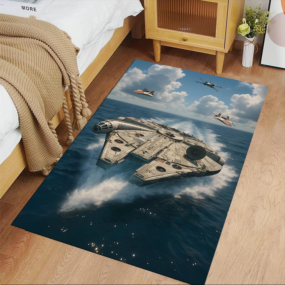 Star Wars Floor Rug Office Rug Perfect for Outdoor Bedrooms Foyer Dining Room Anti-slip Rug Decorate Offices Gift for Festivals