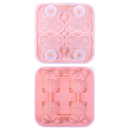 Formička na led ve tvaru koaly 4-dutá silikonová forma na čokoládu a dorty bez BPA výrobník ledu ve tvaru koaly na koktejly a nápoje