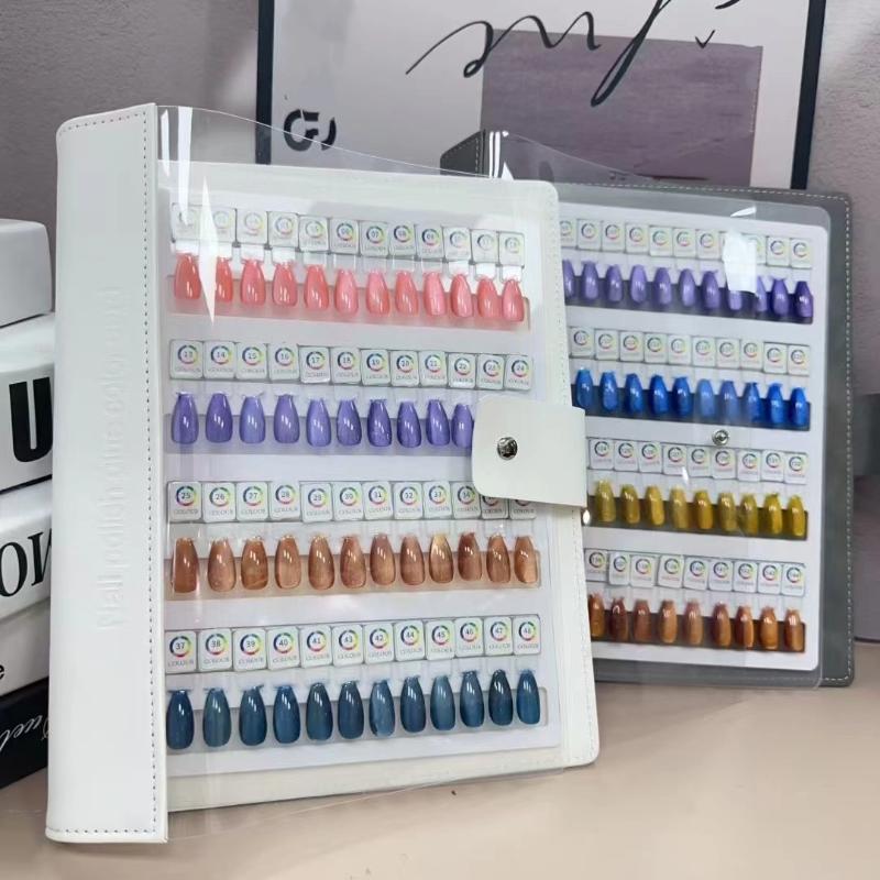 48/96/144/192 Colors Magnetic Tips Nail Art Swatch Book Manicure Color Test Storage Book Large Acrylic Works Display Color Card