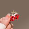 Korean Style Christmas Brooch Snowman Christmas Tree Brooch Cute Enamel Rhinestone Brooches  Girls