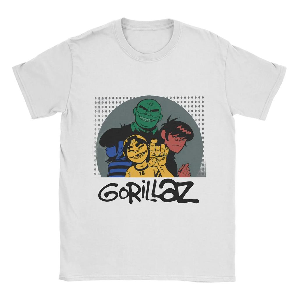 Gorillazs Men T Shirts Creative Tees Short Sleeve Crew Neck TShirt Cotton Gift Women Highquality Clothing