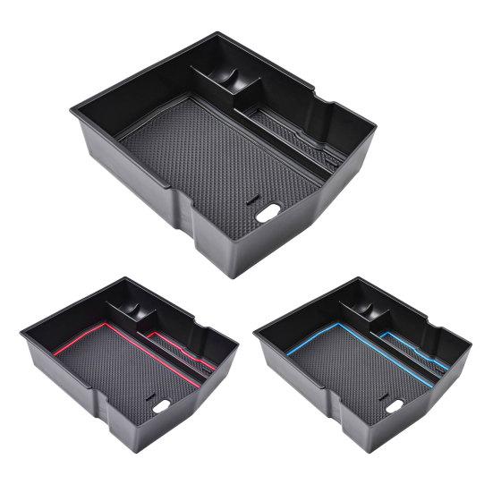 Armrest Box Storage Tray for Subaru Forester 2024-2019 USB Hole Removable Pads Easy Installation Interior Organizer for Easy Access Hidden Storage