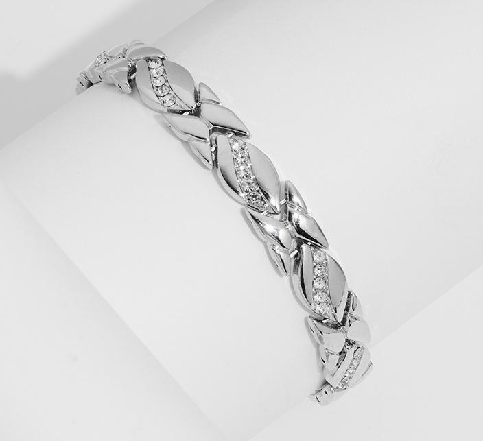 Weiwan Blatt Diamant Magnetarmband