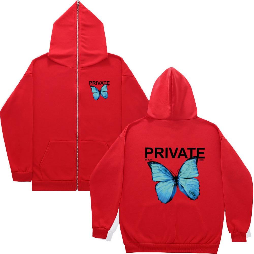 New Butterfly PRIMATE Printed Cardigan Zipper Hoodie Zipper Hooded Sweatshirt Men's and Women's Outerwear In Stock