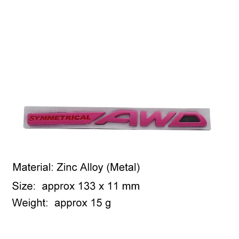 3D Car Styling SYMMETRICAL AWD car Hood Fender trunk Rear Bonnet Nameplate Decal Emblem Badge Sticker