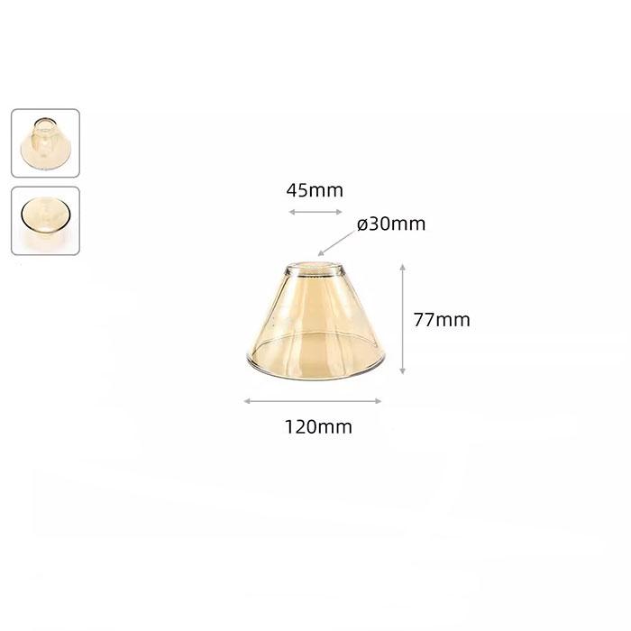 Clear Frost 30mm opening E14 Glass Lamp Shades Replacement,Green Amber 3cm Hole Glass Lampshade Cover for E12 Candle Wall Lights