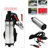 12V/24V DC Fuel Transfer Pump Diesel Oil Water Submersible Electric Motor for Car Camping Fishing  Stain Steel Shell Portable