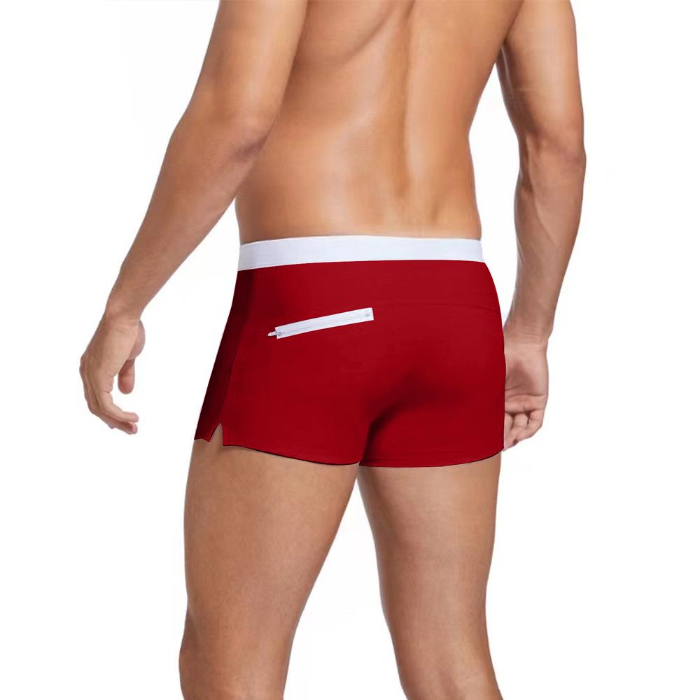 2026 Men's Solid Color Anti-See-Through Quick-Drying Sports Shorts with Drawstring