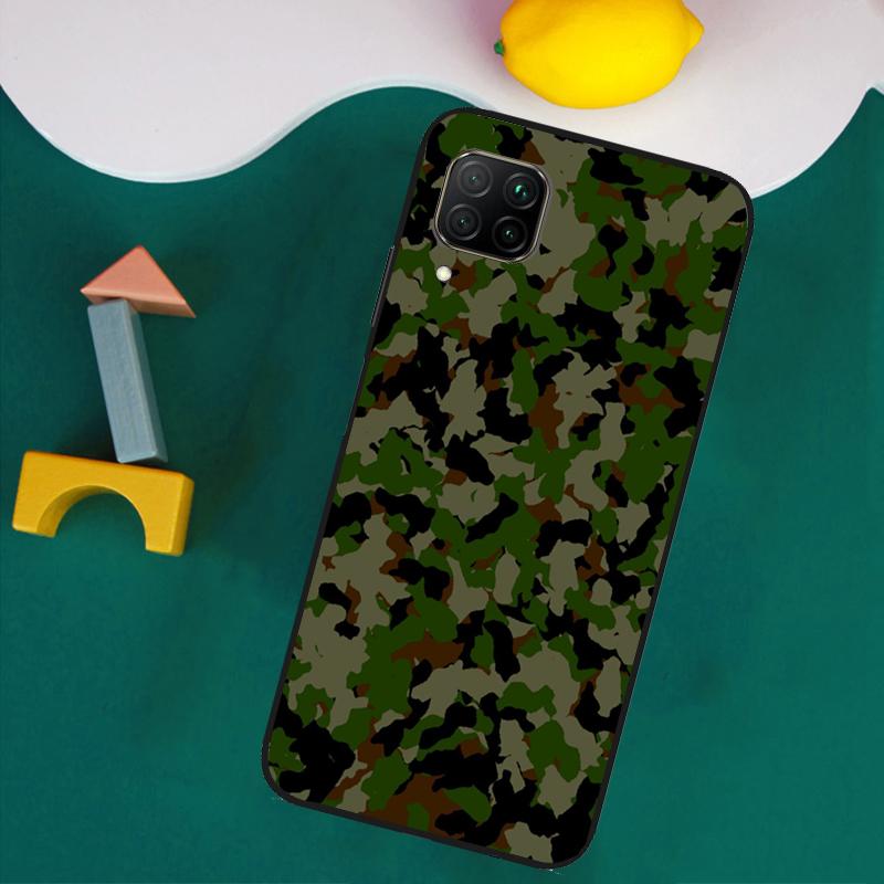 Green Camouflage For Huawei Nova Y73 Y72 Y70 Y90 Y60 Y61 Y91 12s 12i 11i 8i 9 10 SE P40 Lite P30 P60 Pro Case