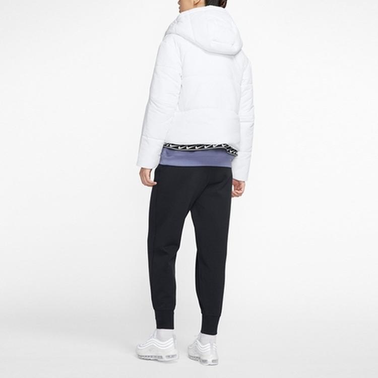 Nike Sportovní Logo Teplá Ležérní Sportovní Bavlněná Bunda s Kapucí Dámská Bunda Plachetnicově Bílá CV8668-133