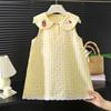Sweet Doll Collar Sleeveless Summer Girls Dress Kids Children Casual Clothing