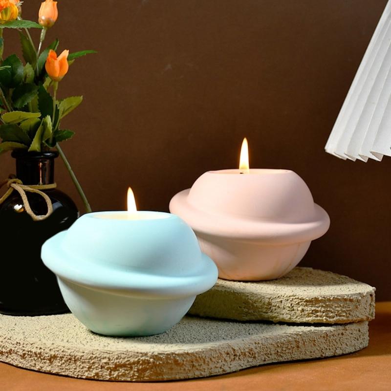Versatile Silicone Rotating Planet Mold Flexible Silicone Candlestick Mold For DIY Planet Candle Holders And Decorations