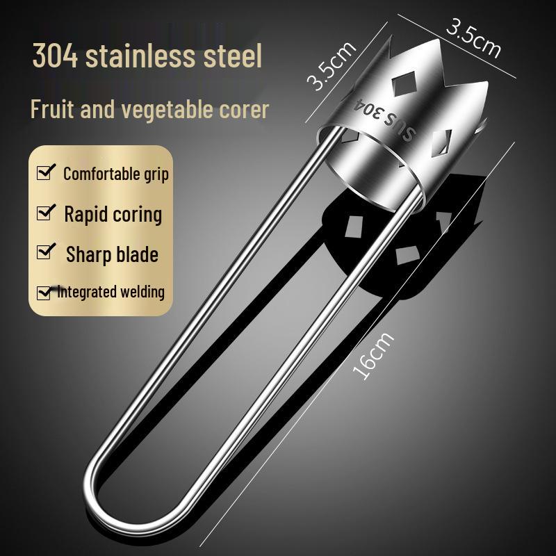 Stainless Steel Fruit Corer & Seed Remover for Apple, Pear & Chili