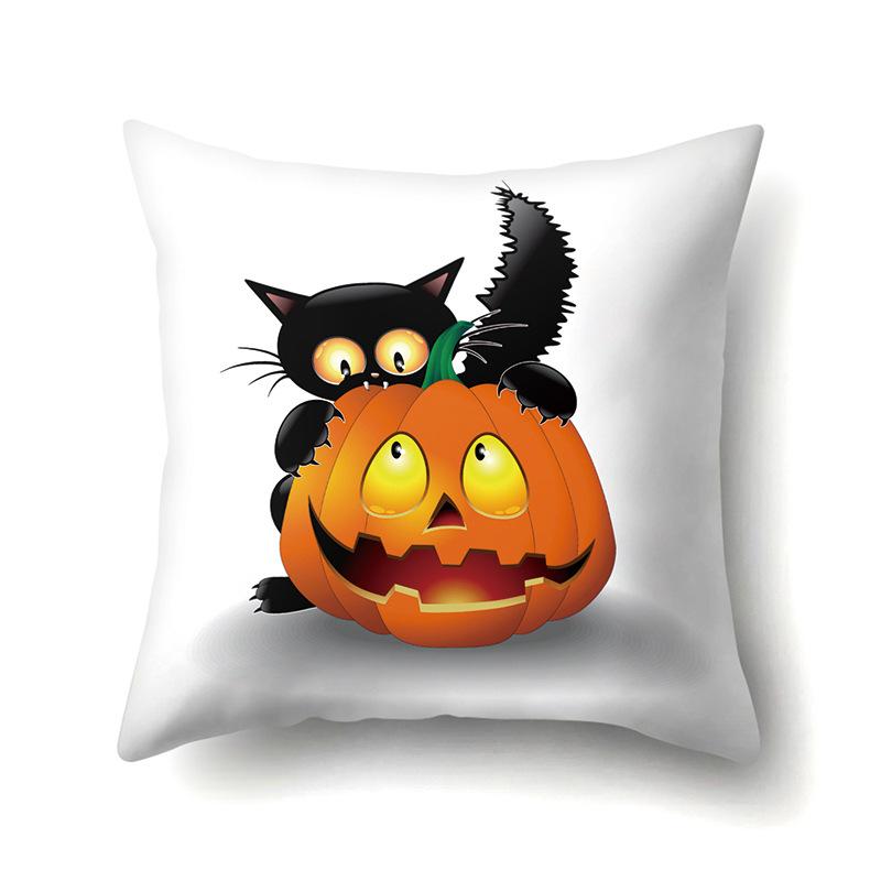 Halloween Pillowcase Car Waist Pillow Pumpkin Sofa Cushion Cover Office Home Living Room Pillowcase