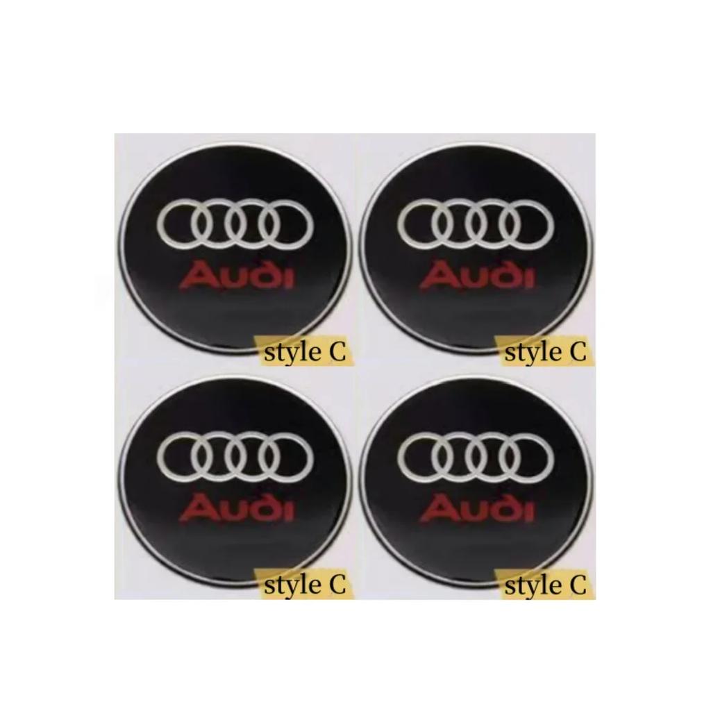 4PCS 65mm automobile hub center cover sticker is suitable for Audi ABT A3A4A5Q2 Q7 RSTT hub aluminum alloy modification sticker.