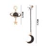 Long Tassel Black Brincos Star And Moon Planet Dangle  Earrings Stud Earrings Jewelry Drop Earrings