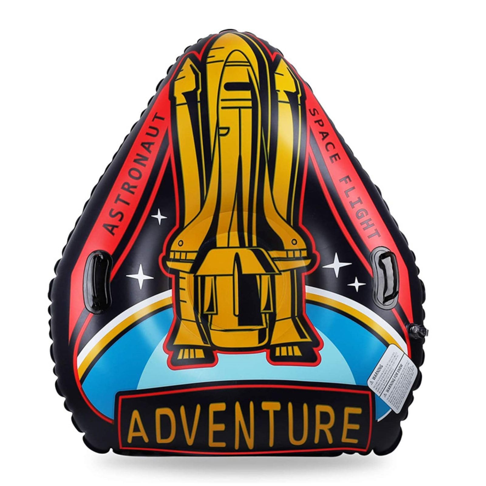 

CAWKAY Snow Tube, Snow Play, Sled, Skiing Equipment for Kids and Adults, with Handle, Winter Sports, Air Cushion, Outdoor (Rocket Shape)