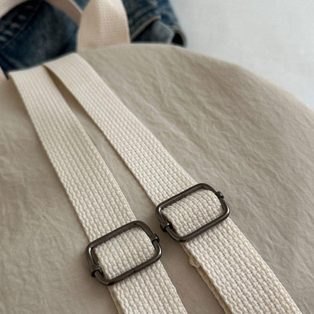 Korean Style Solid Color Shoulder Bag Small Pack Retro Backpack Sweet Sport Nylon Backpack  Lady