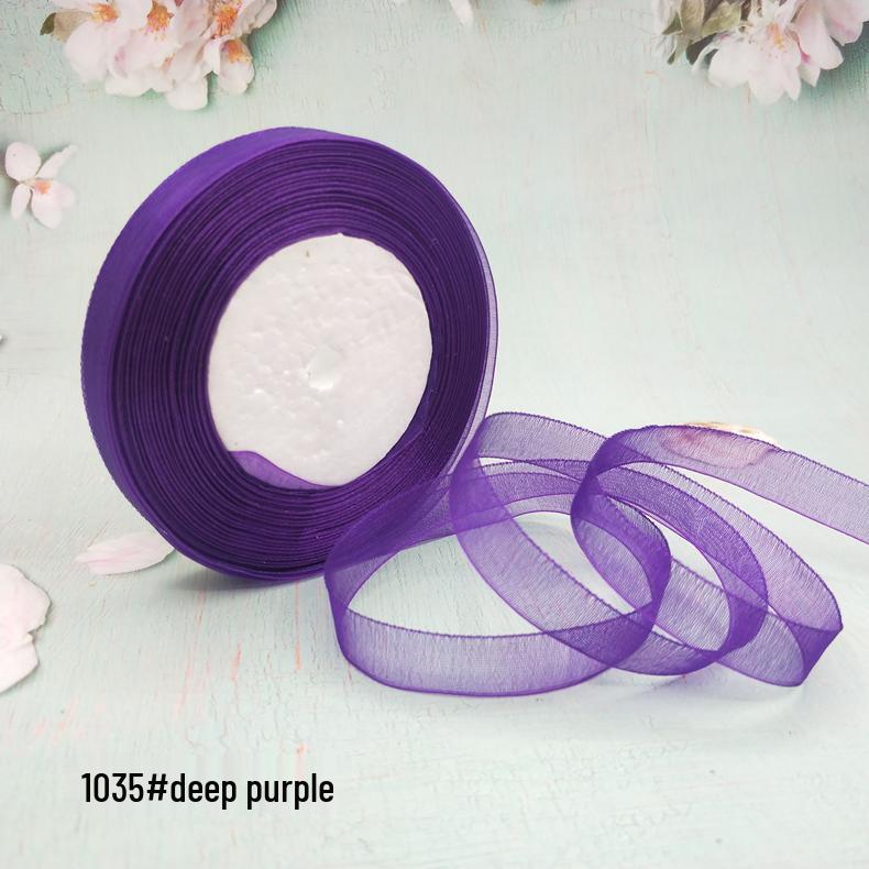 Cinta de Hilo de Nieve Transparente de 1,2 cm para Manualidades: Ganchillo, Accesorios para el Cabello, Lazos, Regalos, Empaque para Pasteles y Cajas, Cinta de Seda